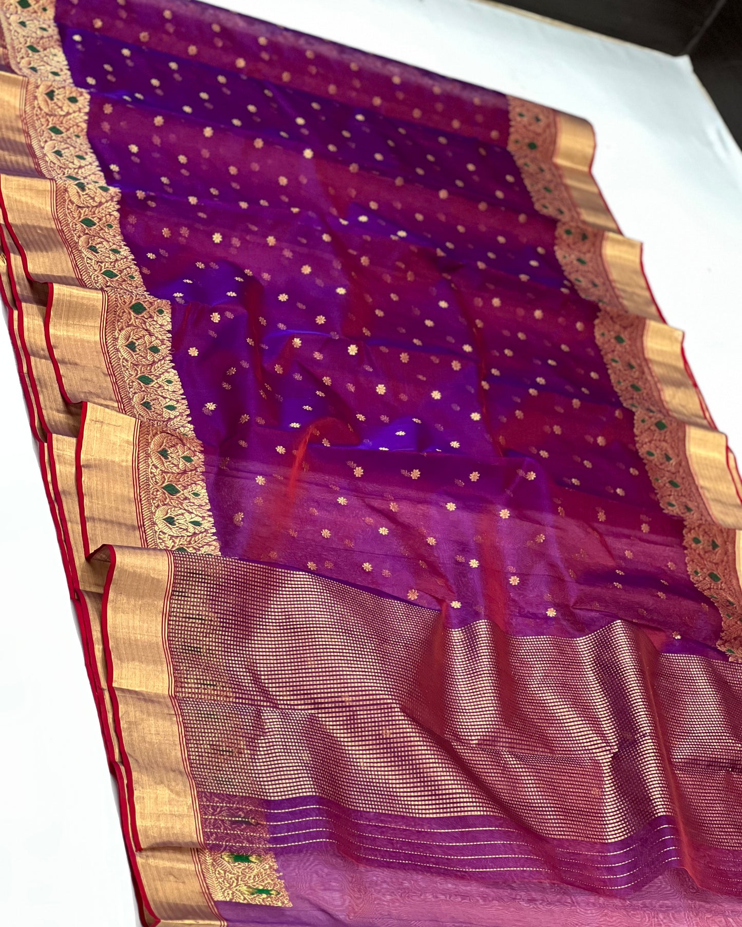 Traditional chanderi silk saree|Pure silk saree|