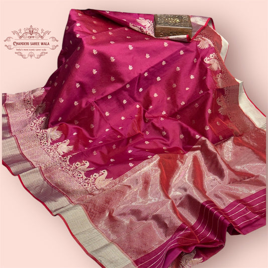 Chanderi pure silk saree Chanderi saree wala