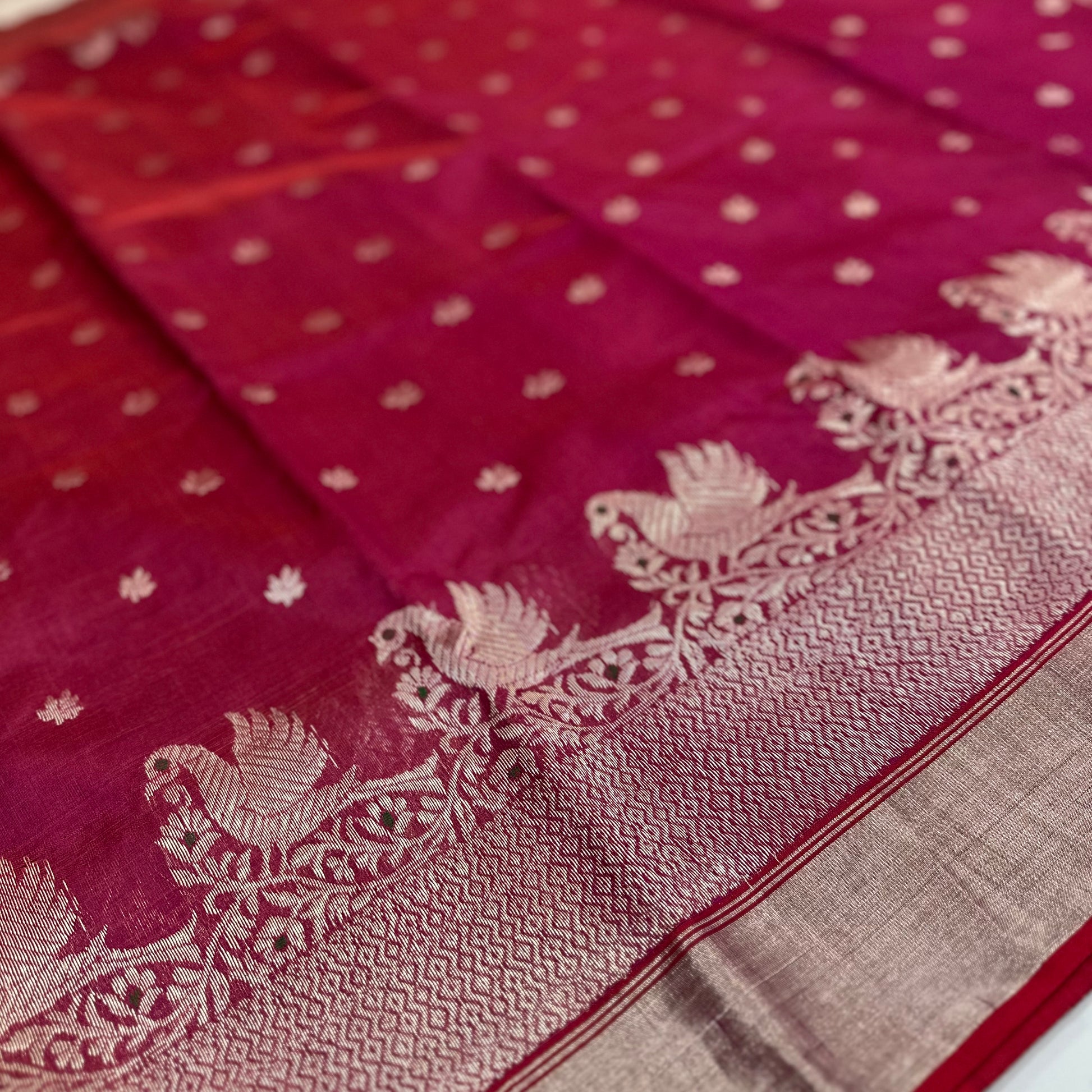 Chanderi pure silk saree Chanderi saree wala