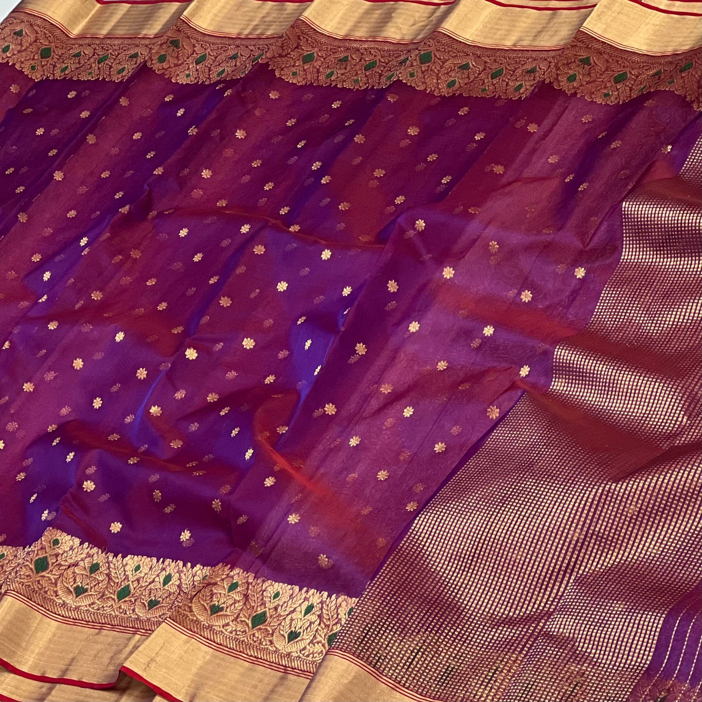 Traditional chanderi silk saree|Pure silk saree|