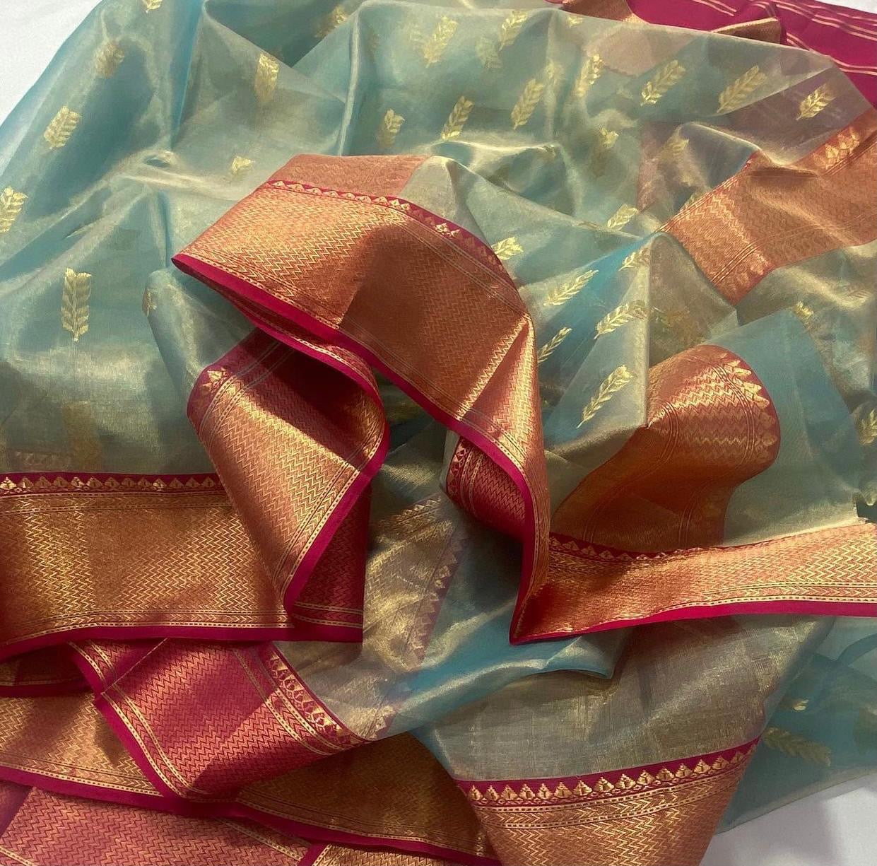 Tissue silk chanderi saree