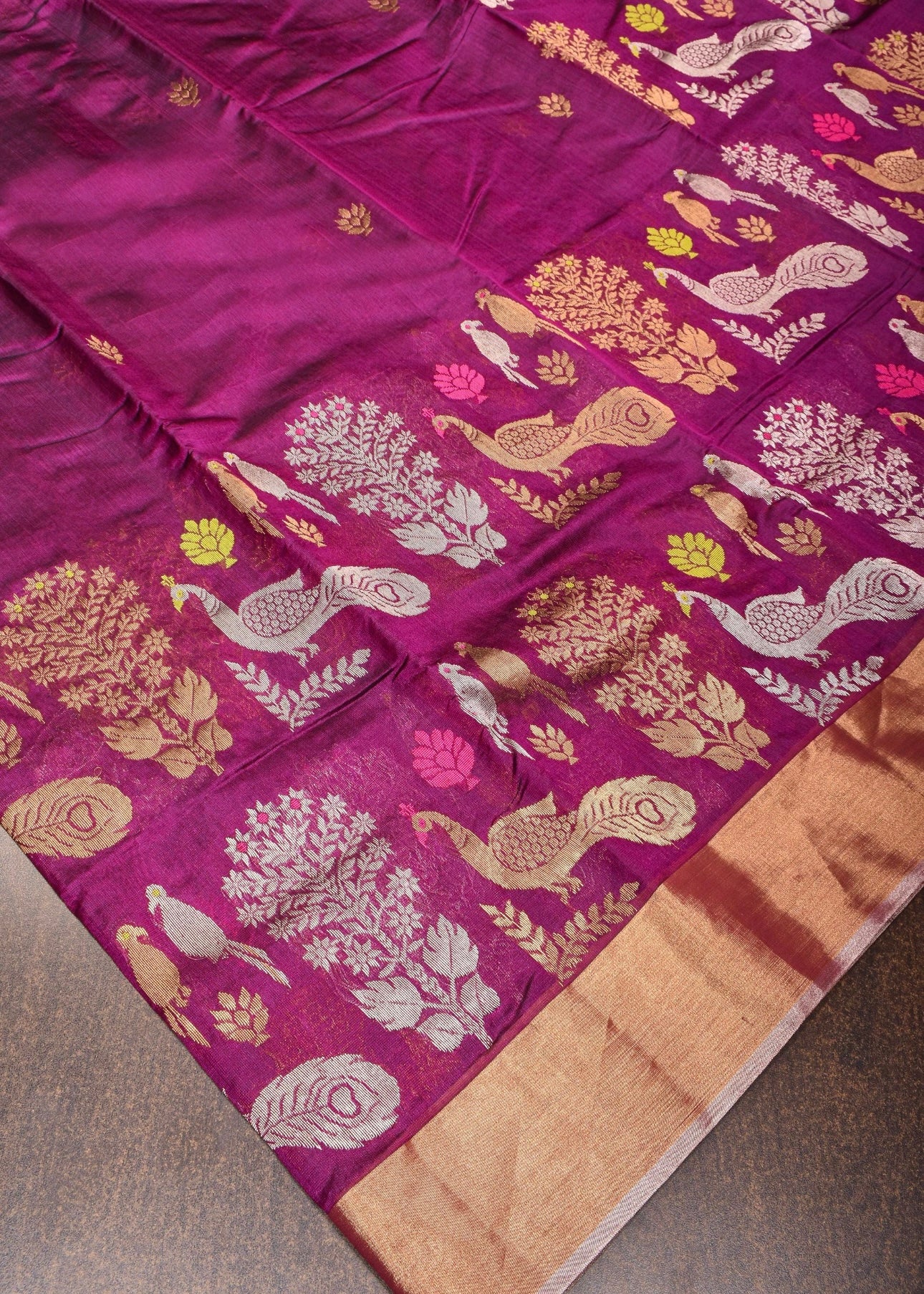 Chanderi handwoven silk saree Chanderi saree wala