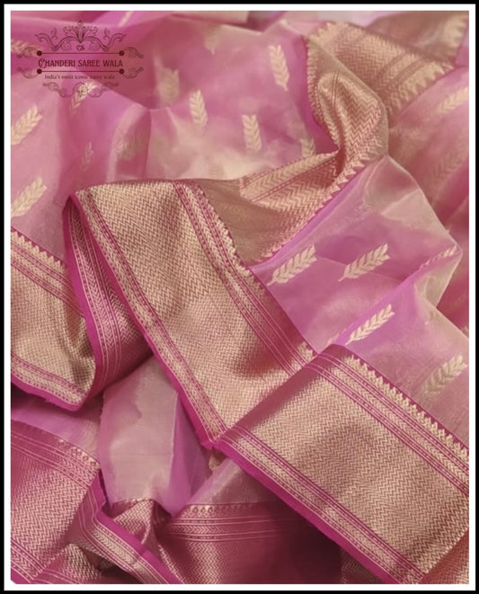 Tissue silk nakshi border silk saree