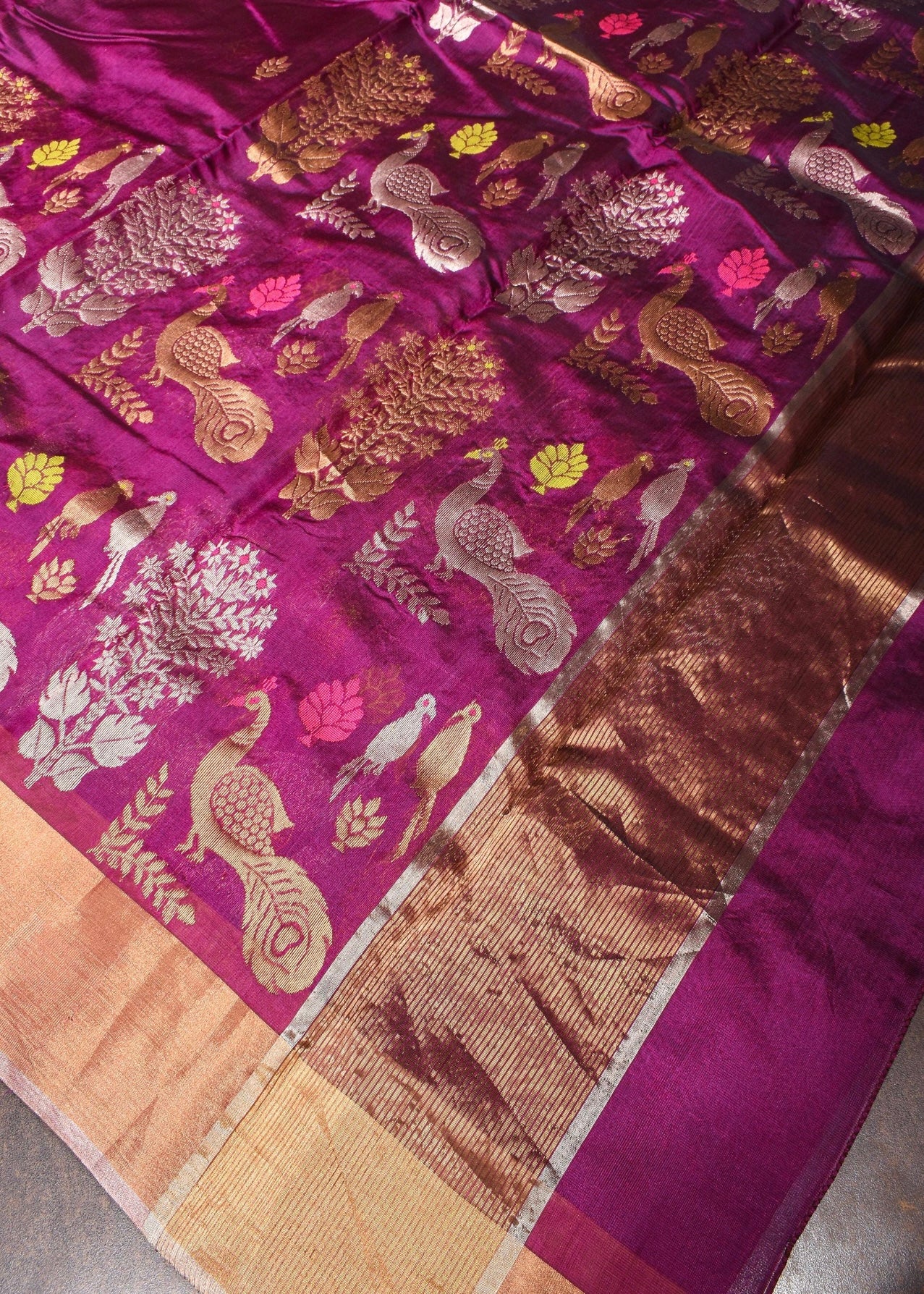 Chanderi handwoven silk saree Chanderi saree wala