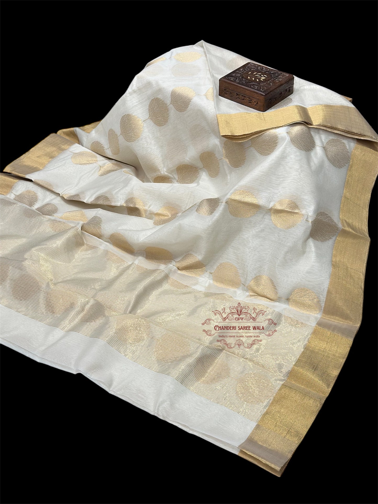 Deepika Padukon Chanderi silk saree|Golden zare border Chanderi saree wala