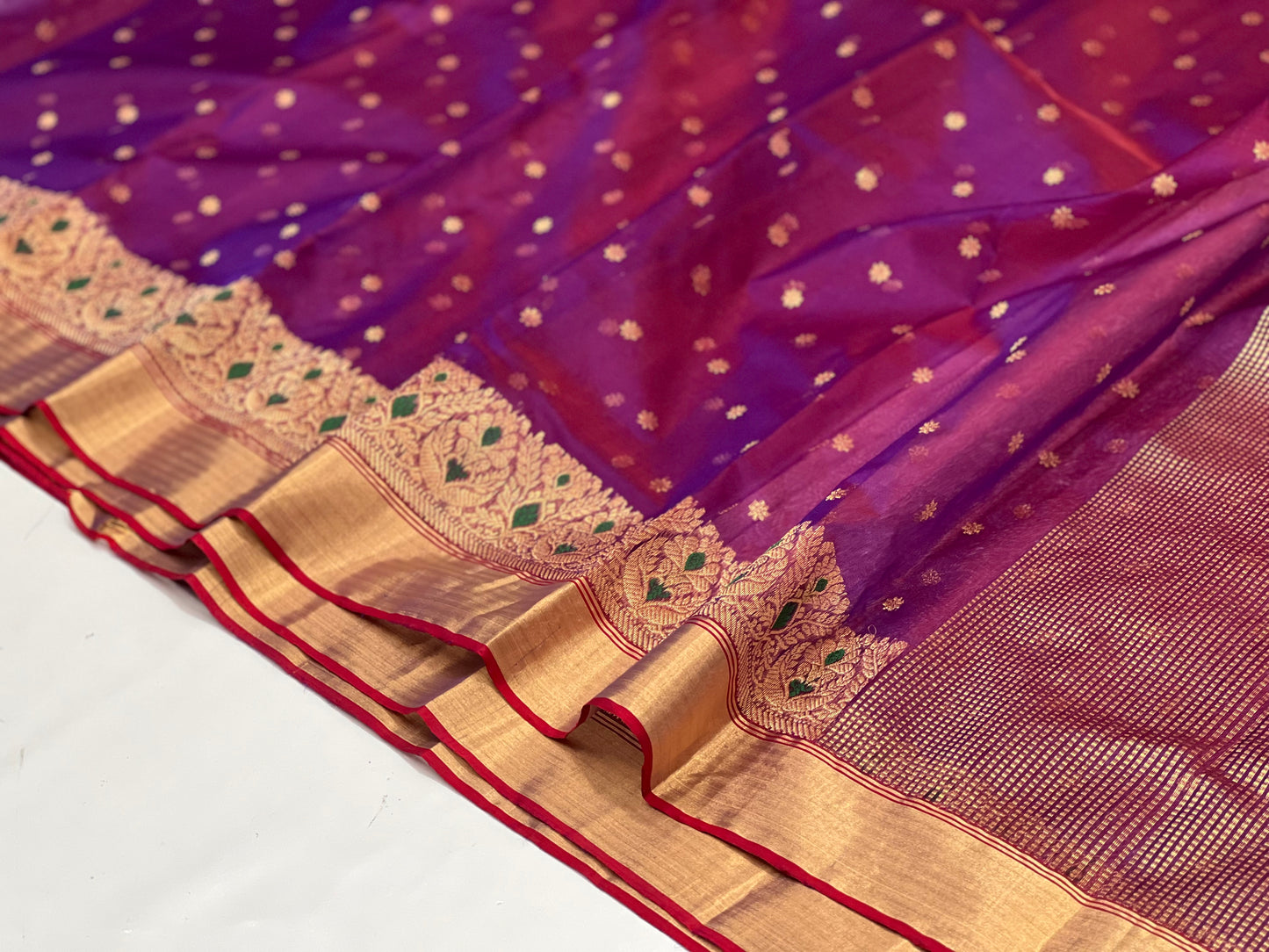 Traditional chanderi silk saree|Pure silk saree|