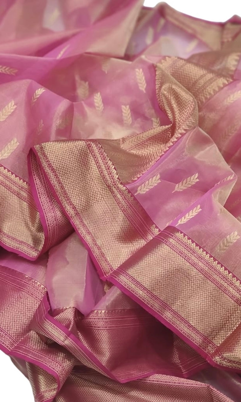 Tissue silk nakshi border silk saree