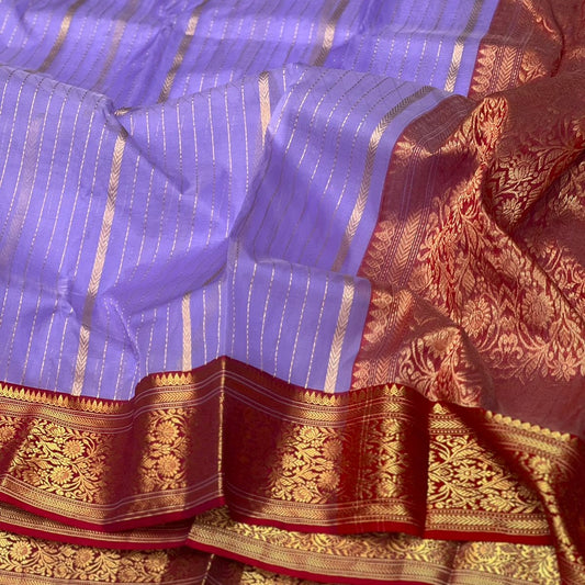 LAVENDER COLOUR CHANDERI SILK SAREE