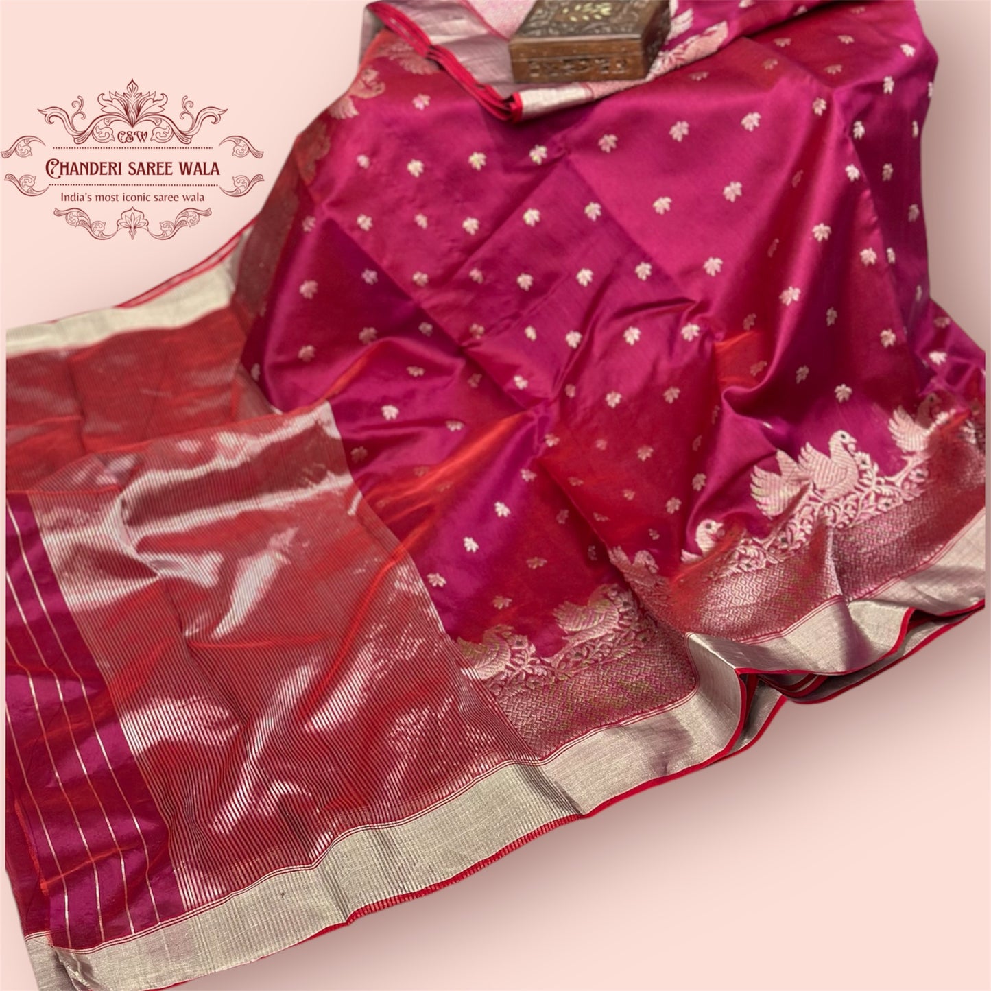 Chanderi pure silk saree Chanderi saree wala