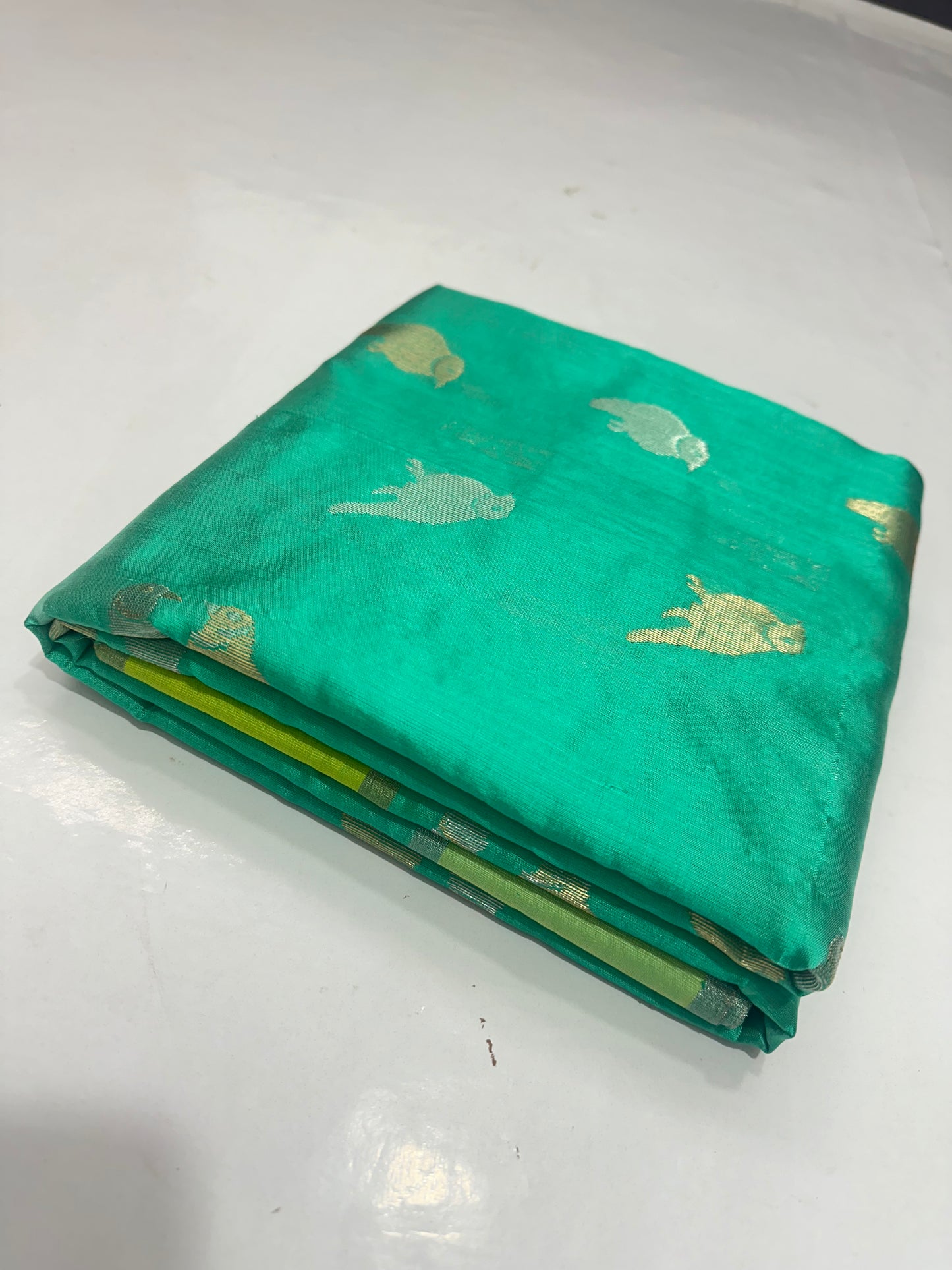 Birds motif chanderi silk saree