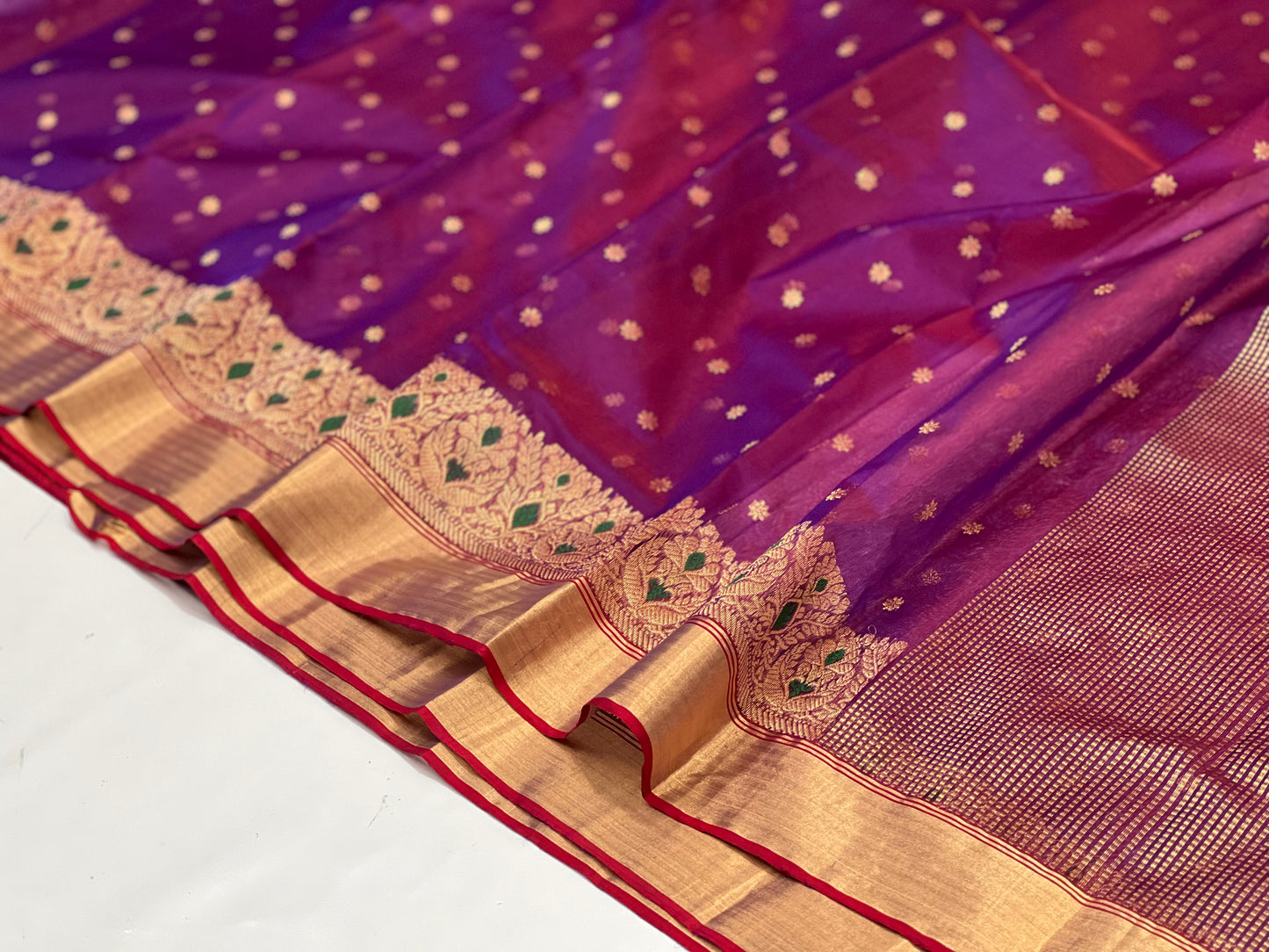 Traditional chanderi silk saree