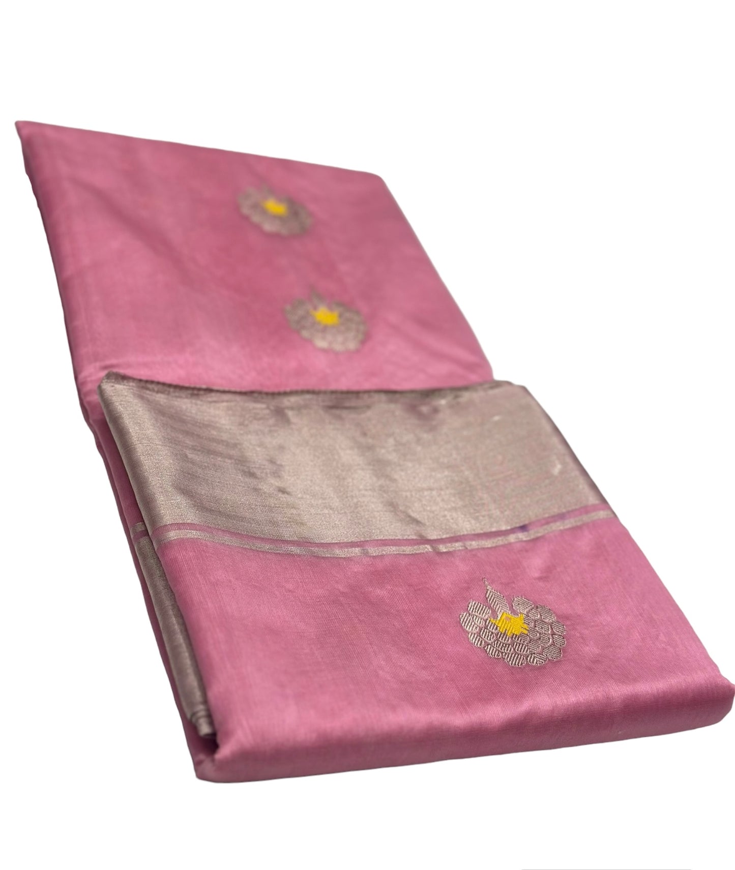 Chanderi silk saree silver zare motif Chanderi saree wala