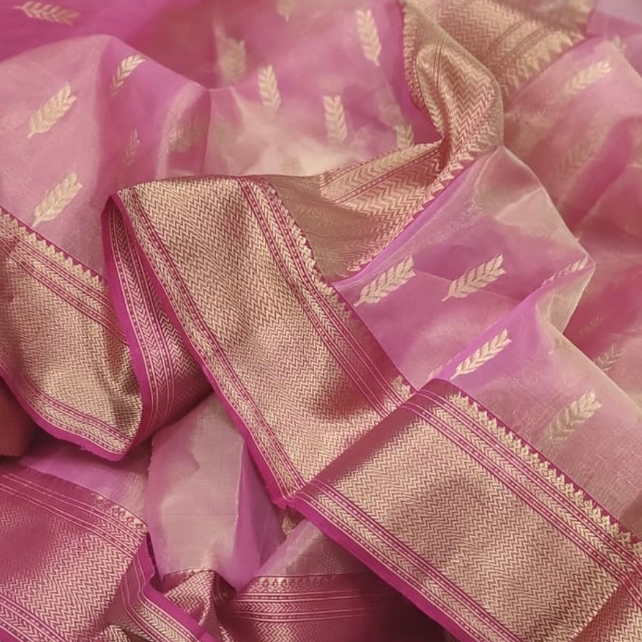 Tissue silk nakshi border silk saree