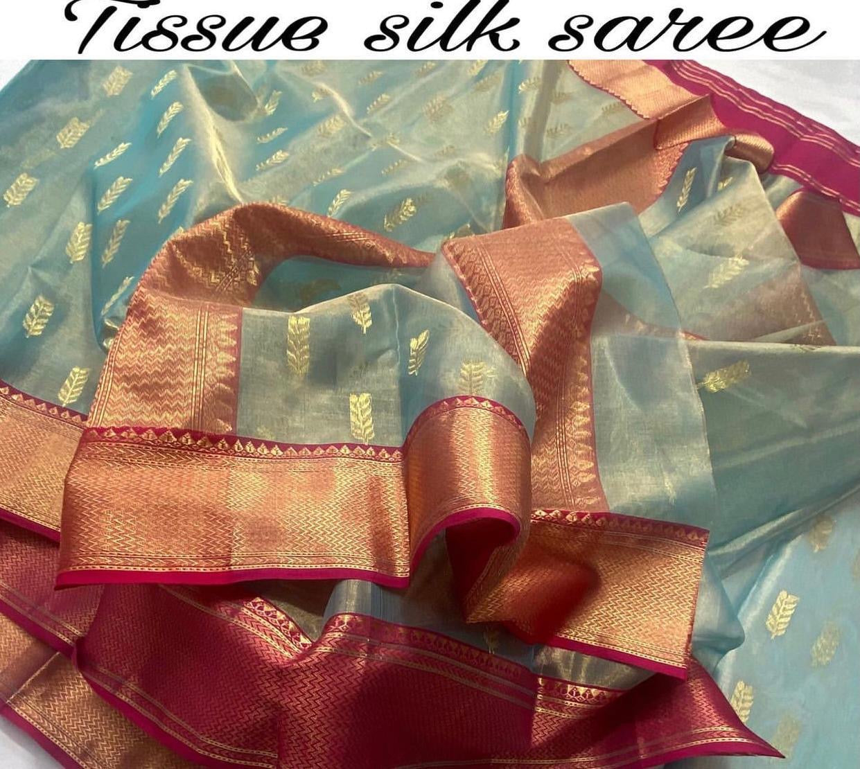 Tissue silk chanderi saree