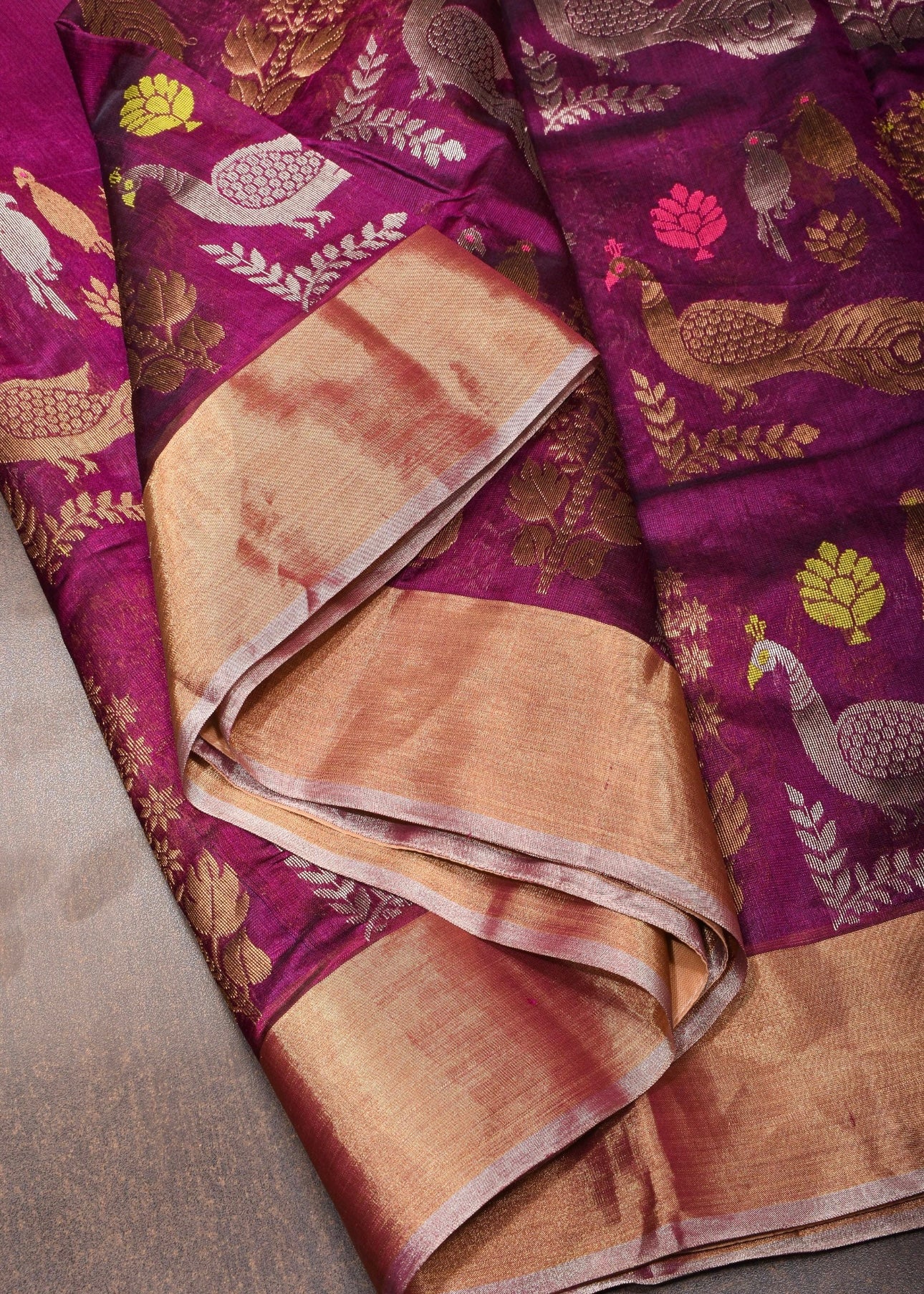 Chanderi handwoven silk saree Chanderi saree wala