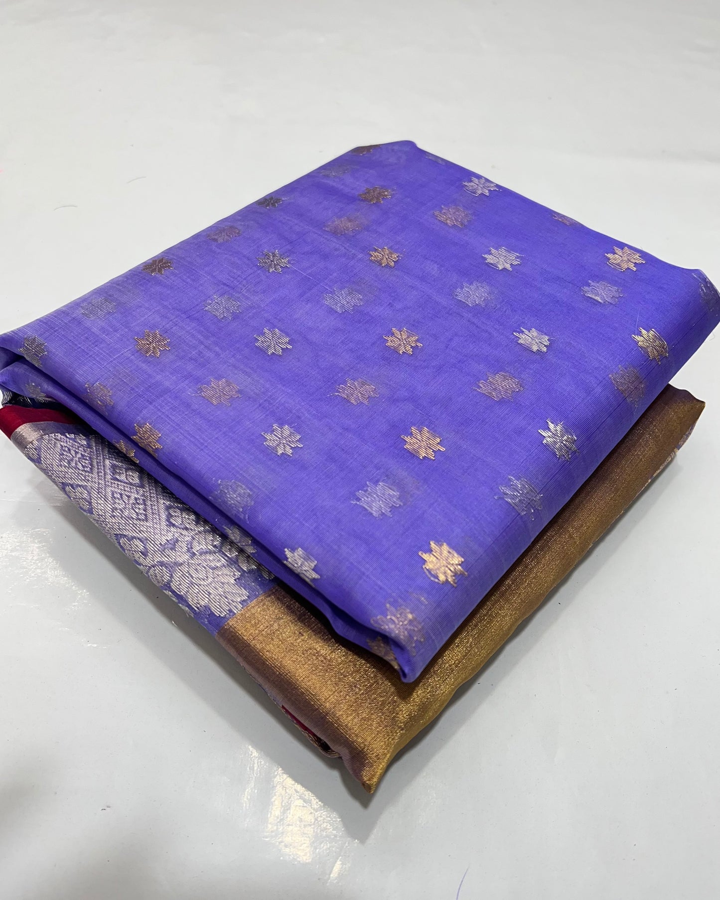 Lavender colour daule border chanderi saree