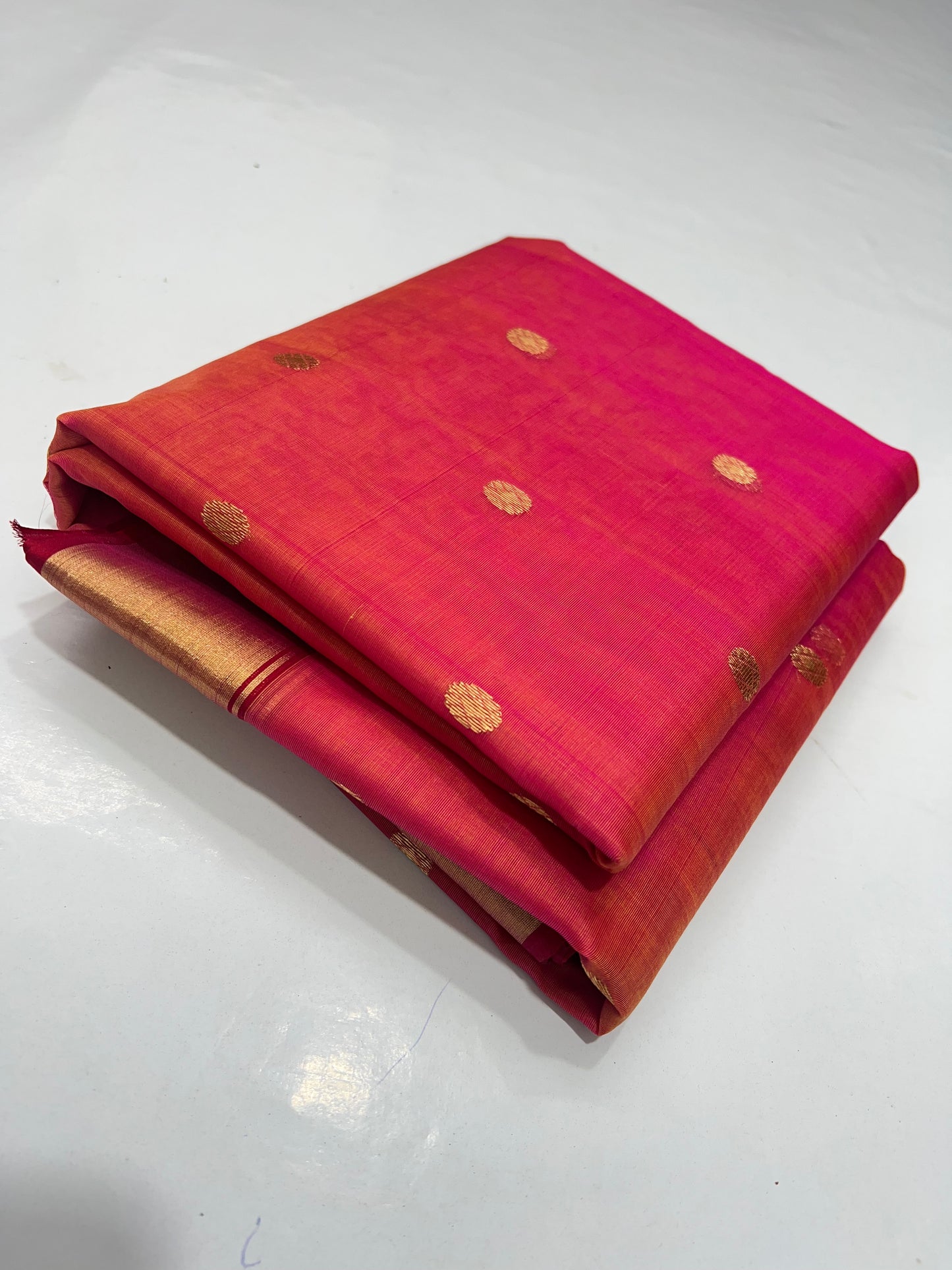 Saded color chanderi silk saree