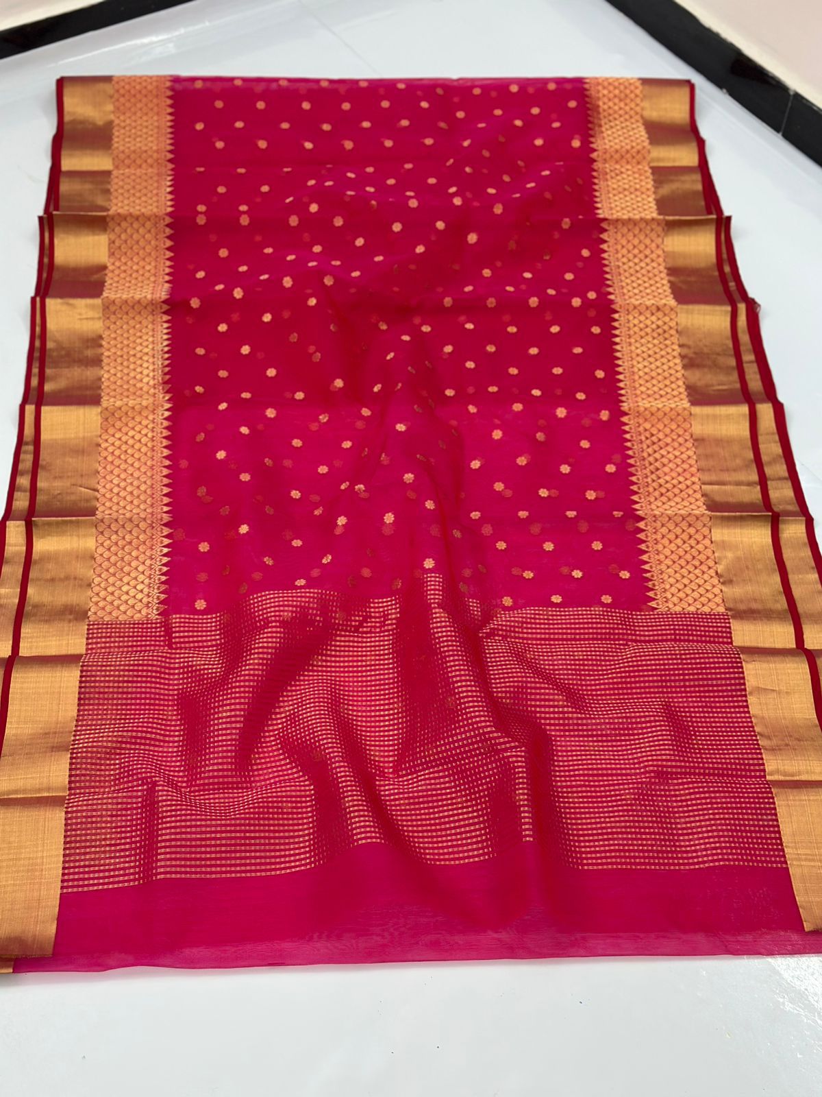 Chanderi pure handwoven silk saree