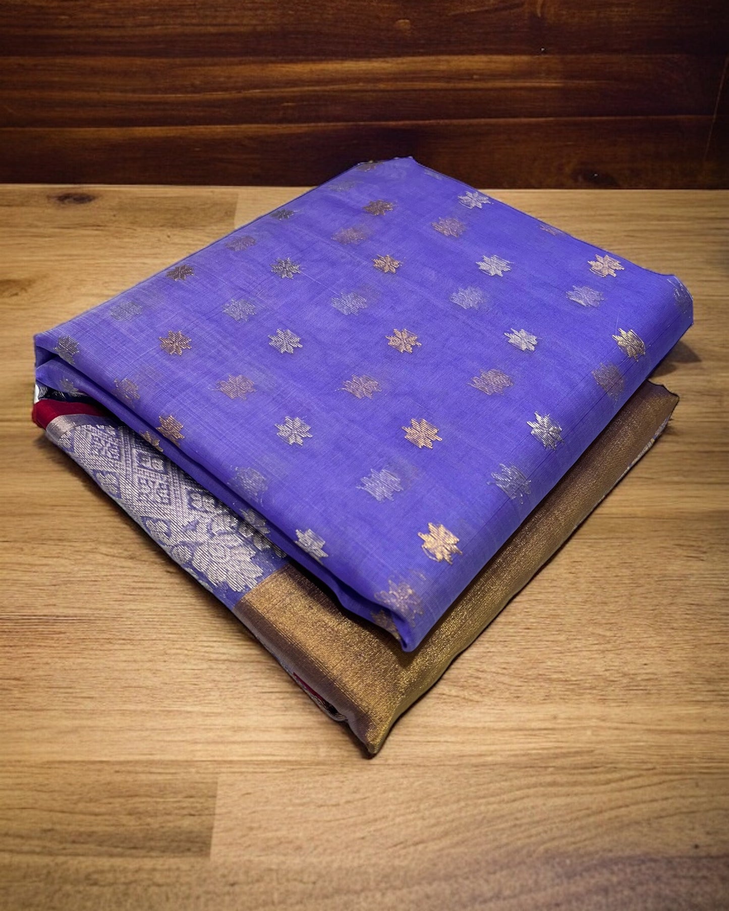 Lavender colour daule border chanderi saree