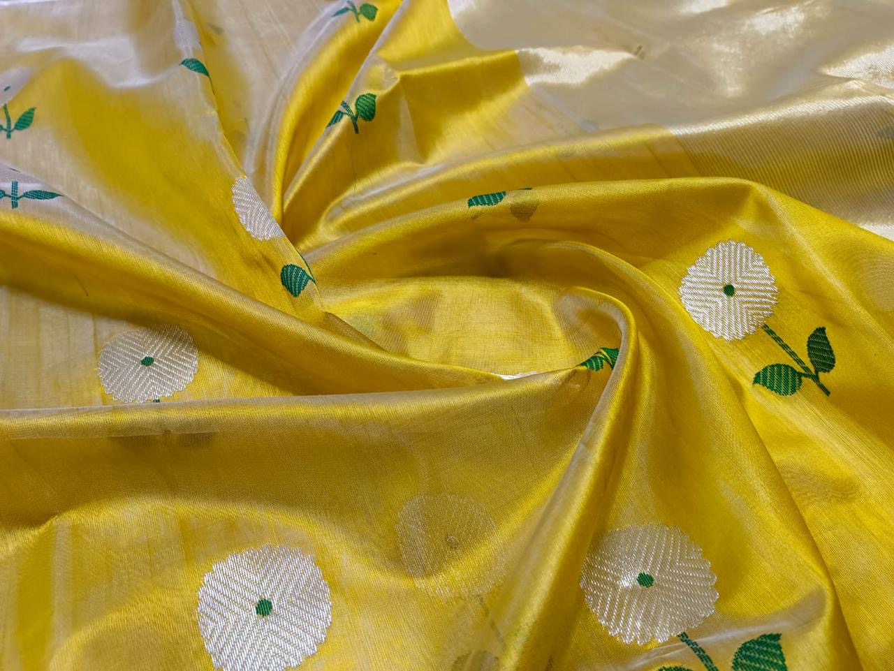 Chanderi mena motif silk sarees